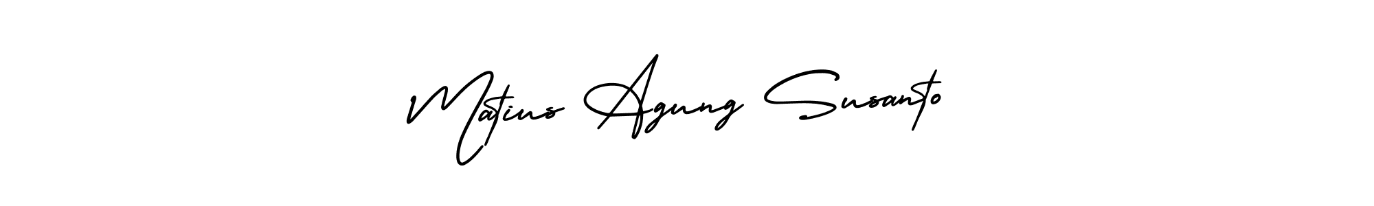 Create a beautiful signature design for name Matius Agung Susanto. With this signature (AmerikaSignatureDemo-Regular) fonts, you can make a handwritten signature for free. Matius Agung Susanto signature style 3 images and pictures png