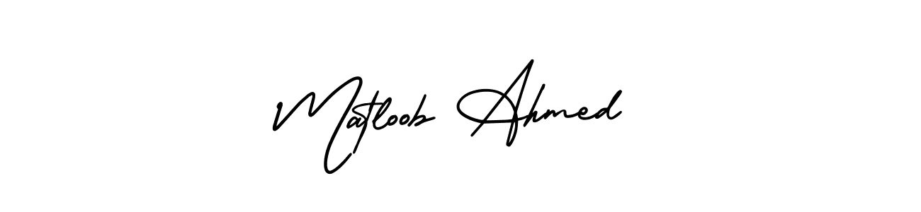 if you are searching for the best signature style for your name Matloob Ahmed. so please give up your signature search. here we have designed multiple signature styles  using AmerikaSignatureDemo-Regular. Matloob Ahmed signature style 3 images and pictures png