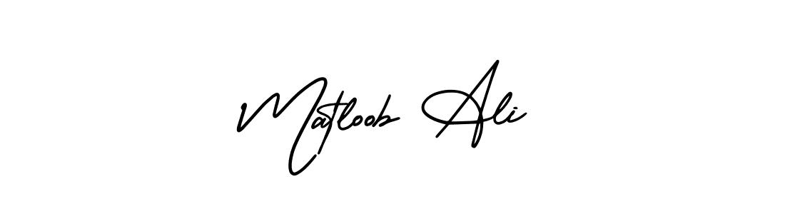 Create a beautiful signature design for name Matloob Ali. With this signature (AmerikaSignatureDemo-Regular) fonts, you can make a handwritten signature for free. Matloob Ali signature style 3 images and pictures png
