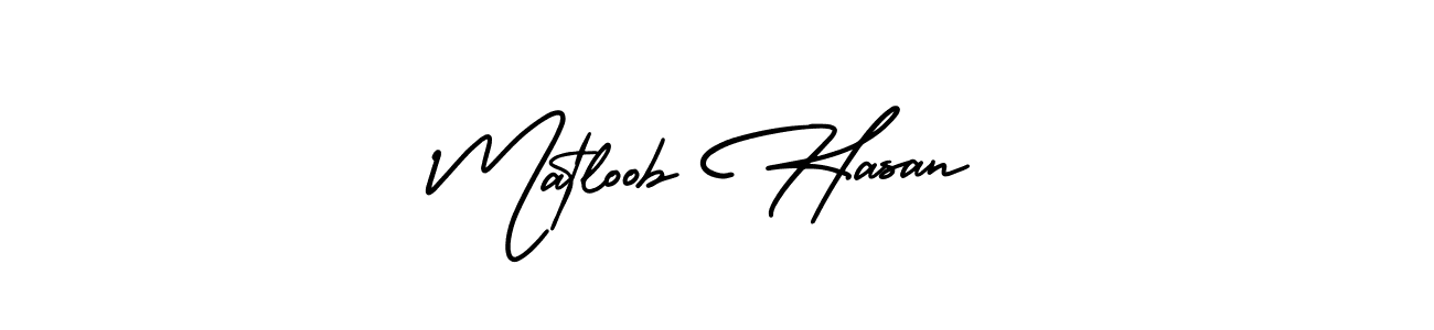 Matloob Hasan stylish signature style. Best Handwritten Sign (AmerikaSignatureDemo-Regular) for my name. Handwritten Signature Collection Ideas for my name Matloob Hasan. Matloob Hasan signature style 3 images and pictures png