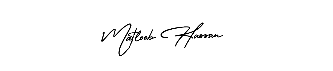 Create a beautiful signature design for name Matloob Hassan. With this signature (AmerikaSignatureDemo-Regular) fonts, you can make a handwritten signature for free. Matloob Hassan signature style 3 images and pictures png