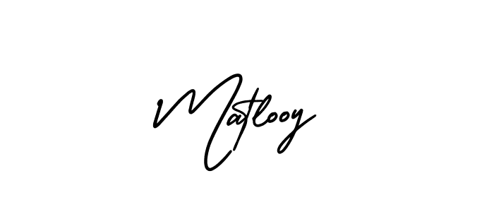 Create a beautiful signature design for name Matlooy. With this signature (AmerikaSignatureDemo-Regular) fonts, you can make a handwritten signature for free. Matlooy signature style 3 images and pictures png