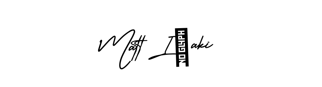 Design your own signature with our free online signature maker. With this signature software, you can create a handwritten (AmerikaSignatureDemo-Regular) signature for name Matt Iñaki. Matt Iñaki signature style 3 images and pictures png