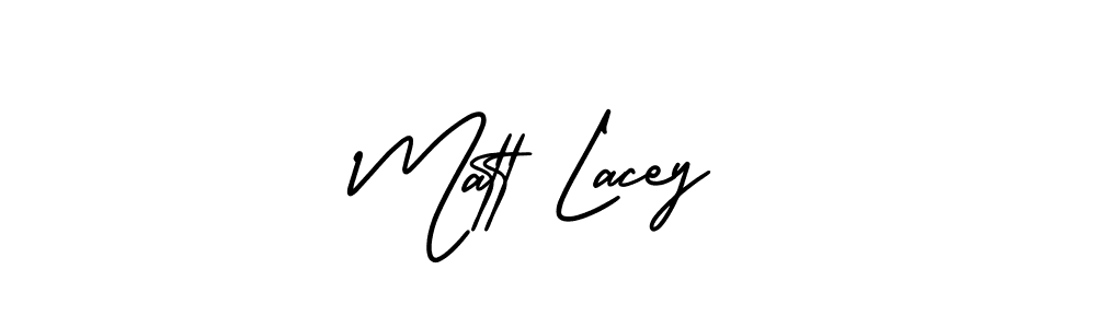 You should practise on your own different ways (AmerikaSignatureDemo-Regular) to write your name (Matt Lacey) in signature. don't let someone else do it for you. Matt Lacey signature style 3 images and pictures png