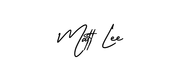 Matt Lee stylish signature style. Best Handwritten Sign (AmerikaSignatureDemo-Regular) for my name. Handwritten Signature Collection Ideas for my name Matt Lee. Matt Lee signature style 3 images and pictures png