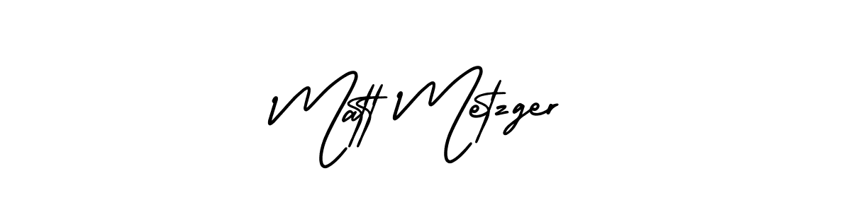 You should practise on your own different ways (AmerikaSignatureDemo-Regular) to write your name (Matt Metzger) in signature. don't let someone else do it for you. Matt Metzger signature style 3 images and pictures png