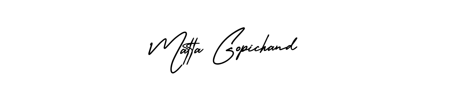 Matta Gopichand stylish signature style. Best Handwritten Sign (AmerikaSignatureDemo-Regular) for my name. Handwritten Signature Collection Ideas for my name Matta Gopichand. Matta Gopichand signature style 3 images and pictures png