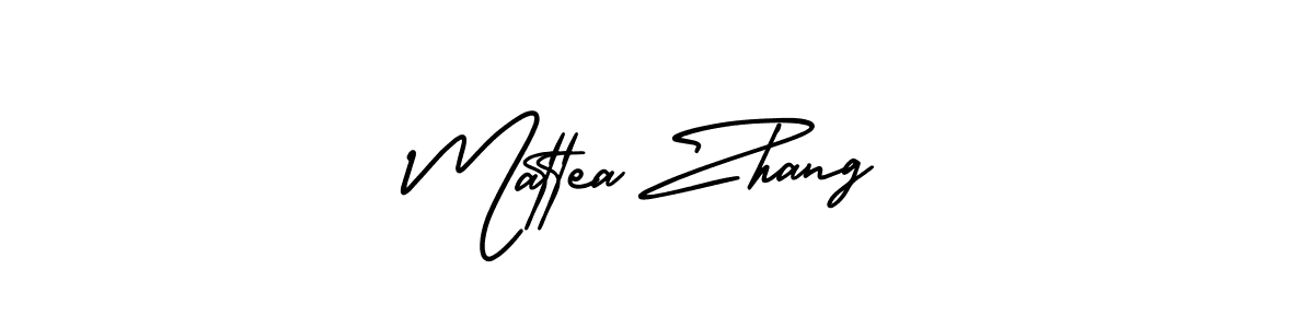 Make a beautiful signature design for name Mattea Zhang. With this signature (AmerikaSignatureDemo-Regular) style, you can create a handwritten signature for free. Mattea Zhang signature style 3 images and pictures png