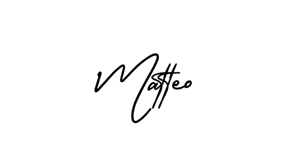 Use a signature maker to create a handwritten signature online. With this signature software, you can design (AmerikaSignatureDemo-Regular) your own signature for name Matteo. Matteo signature style 3 images and pictures png