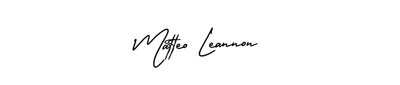 Create a beautiful signature design for name Matteo Leannon. With this signature (AmerikaSignatureDemo-Regular) fonts, you can make a handwritten signature for free. Matteo Leannon signature style 3 images and pictures png