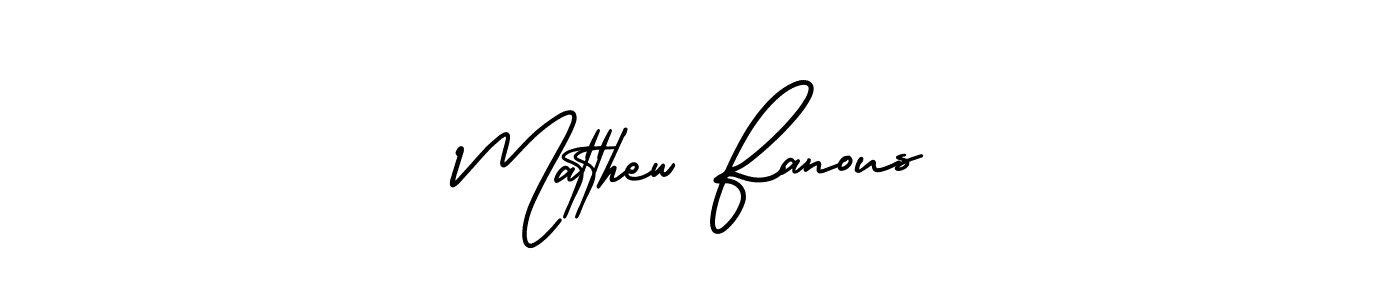 Design your own signature with our free online signature maker. With this signature software, you can create a handwritten (AmerikaSignatureDemo-Regular) signature for name Matthew Fanous. Matthew Fanous signature style 3 images and pictures png