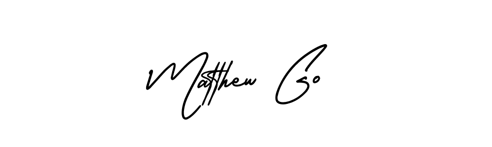 Matthew Go stylish signature style. Best Handwritten Sign (AmerikaSignatureDemo-Regular) for my name. Handwritten Signature Collection Ideas for my name Matthew Go. Matthew Go signature style 3 images and pictures png