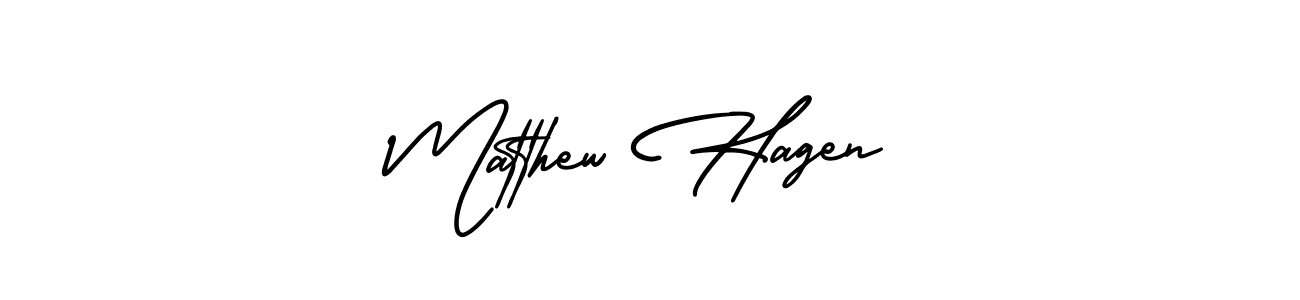 How to make Matthew Hagen name signature. Use AmerikaSignatureDemo-Regular style for creating short signs online. This is the latest handwritten sign. Matthew Hagen signature style 3 images and pictures png