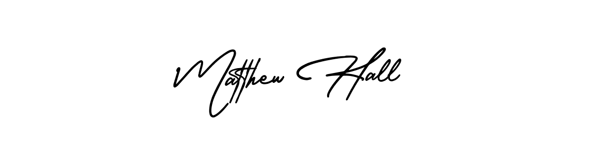 Use a signature maker to create a handwritten signature online. With this signature software, you can design (AmerikaSignatureDemo-Regular) your own signature for name Matthew Hall. Matthew Hall signature style 3 images and pictures png