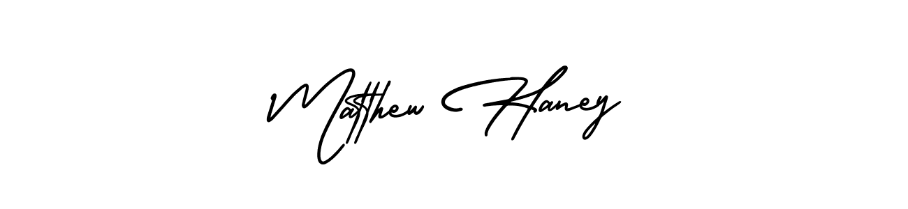 How to make Matthew Haney name signature. Use AmerikaSignatureDemo-Regular style for creating short signs online. This is the latest handwritten sign. Matthew Haney signature style 3 images and pictures png