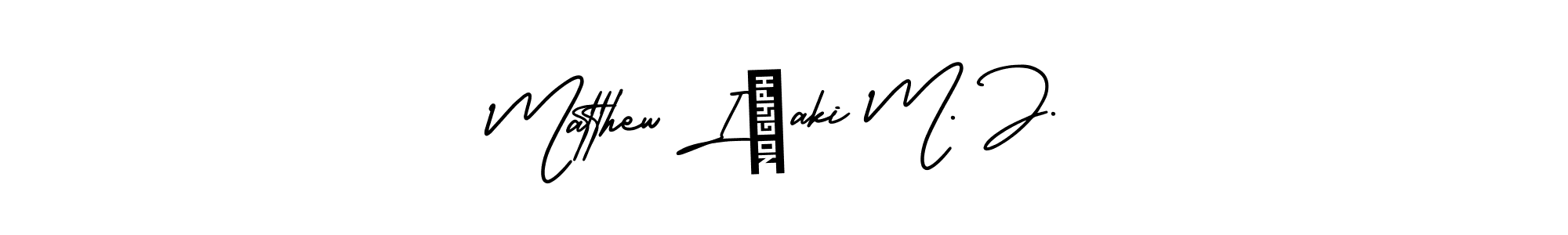 Create a beautiful signature design for name Matthew Iñaki M. J.. With this signature (AmerikaSignatureDemo-Regular) fonts, you can make a handwritten signature for free. Matthew Iñaki M. J. signature style 3 images and pictures png