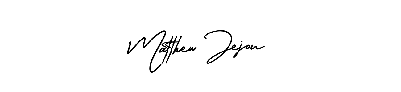 AmerikaSignatureDemo-Regular is a professional signature style that is perfect for those who want to add a touch of class to their signature. It is also a great choice for those who want to make their signature more unique. Get Matthew Jejou name to fancy signature for free. Matthew Jejou signature style 3 images and pictures png