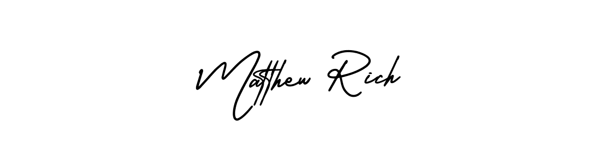 Create a beautiful signature design for name Matthew Rich. With this signature (AmerikaSignatureDemo-Regular) fonts, you can make a handwritten signature for free. Matthew Rich signature style 3 images and pictures png