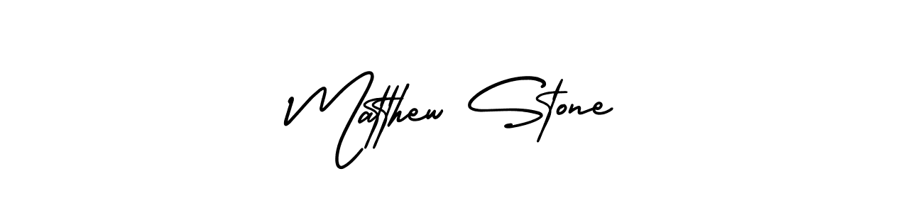 How to make Matthew Stone name signature. Use AmerikaSignatureDemo-Regular style for creating short signs online. This is the latest handwritten sign. Matthew Stone signature style 3 images and pictures png