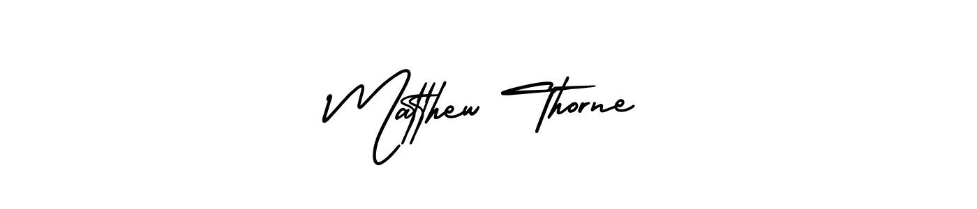 How to make Matthew Thorne name signature. Use AmerikaSignatureDemo-Regular style for creating short signs online. This is the latest handwritten sign. Matthew Thorne signature style 3 images and pictures png