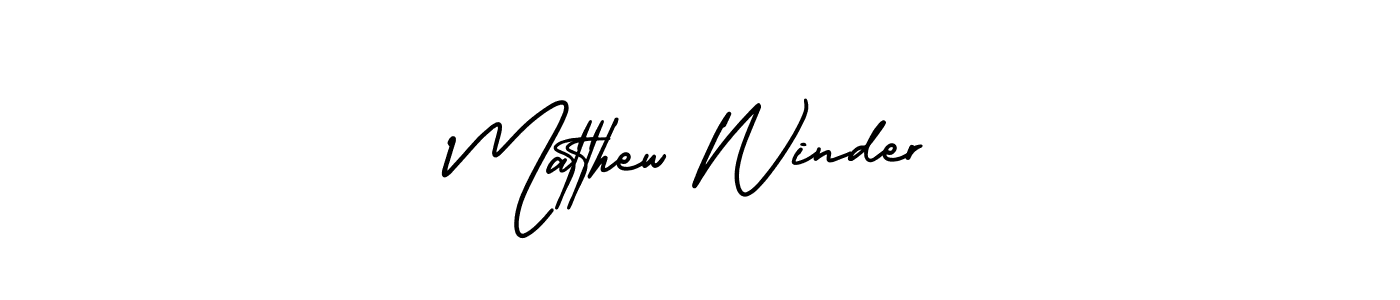 Matthew Winder stylish signature style. Best Handwritten Sign (AmerikaSignatureDemo-Regular) for my name. Handwritten Signature Collection Ideas for my name Matthew Winder. Matthew Winder signature style 3 images and pictures png