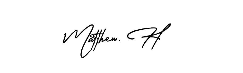 How to make Matthew. H signature? AmerikaSignatureDemo-Regular is a professional autograph style. Create handwritten signature for Matthew. H name. Matthew. H signature style 3 images and pictures png