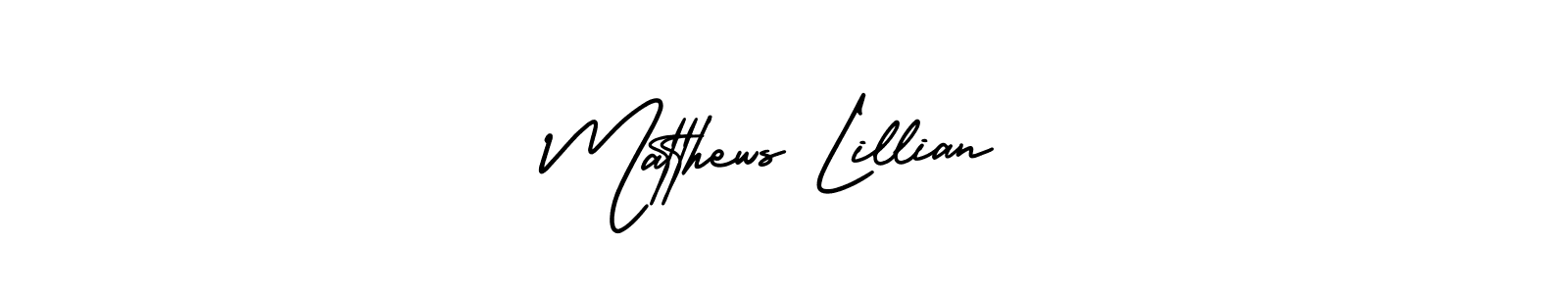 How to Draw Matthews Lillian signature style? AmerikaSignatureDemo-Regular is a latest design signature styles for name Matthews Lillian. Matthews Lillian signature style 3 images and pictures png