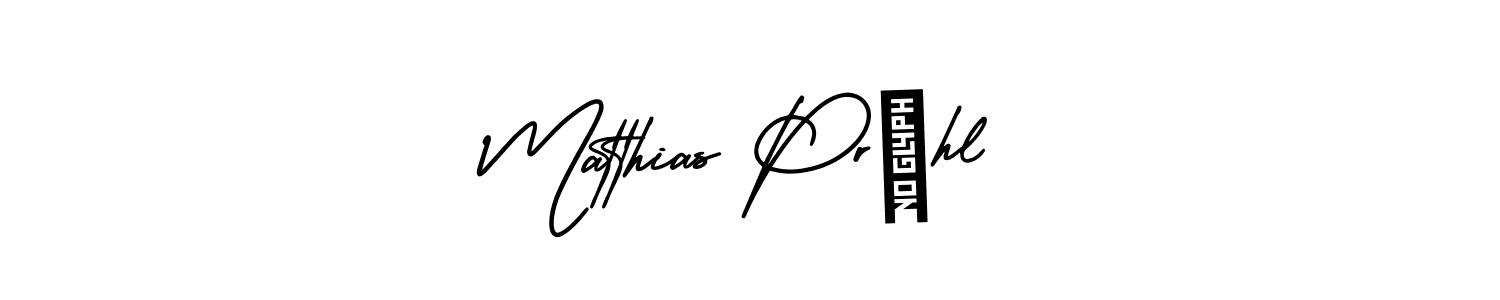 Use a signature maker to create a handwritten signature online. With this signature software, you can design (AmerikaSignatureDemo-Regular) your own signature for name Matthias Pröhl. Matthias Pröhl signature style 3 images and pictures png