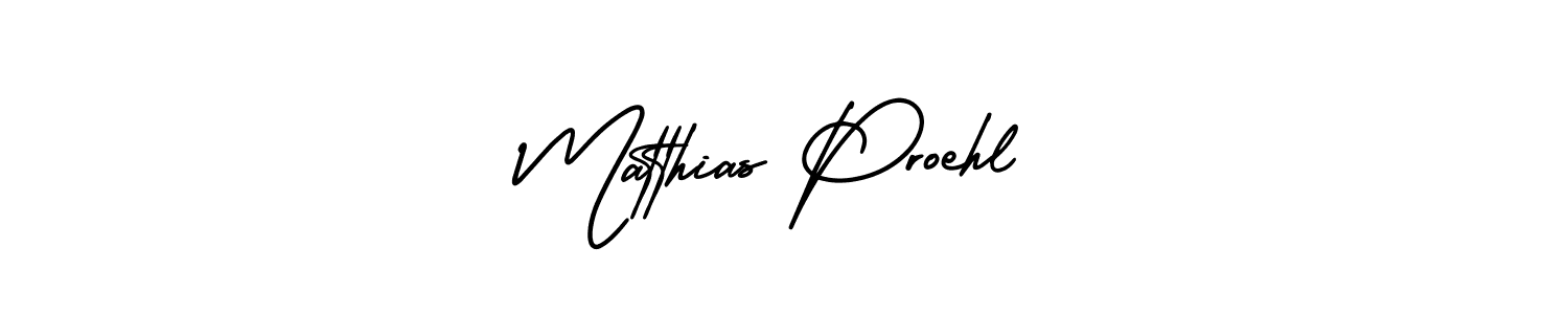 How to make Matthias Proehl name signature. Use AmerikaSignatureDemo-Regular style for creating short signs online. This is the latest handwritten sign. Matthias Proehl signature style 3 images and pictures png