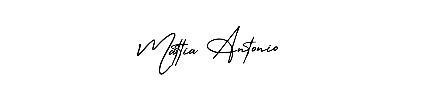 Mattia Antonio stylish signature style. Best Handwritten Sign (AmerikaSignatureDemo-Regular) for my name. Handwritten Signature Collection Ideas for my name Mattia Antonio. Mattia Antonio signature style 3 images and pictures png