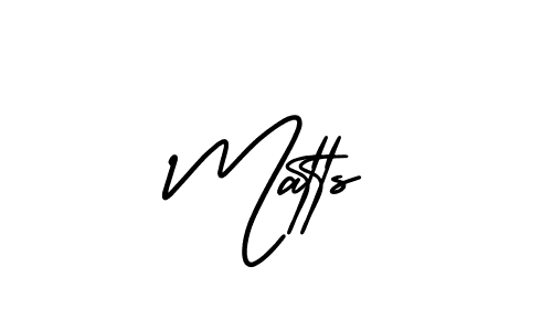 Use a signature maker to create a handwritten signature online. With this signature software, you can design (AmerikaSignatureDemo-Regular) your own signature for name Matts. Matts signature style 3 images and pictures png