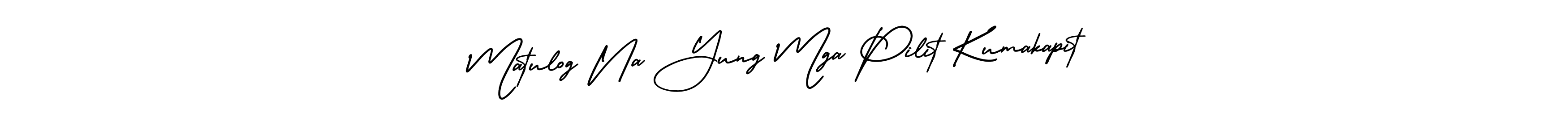 Use a signature maker to create a handwritten signature online. With this signature software, you can design (AmerikaSignatureDemo-Regular) your own signature for name Matulog Na Yung Mga Pilit Kumakapit. Matulog Na Yung Mga Pilit Kumakapit signature style 3 images and pictures png