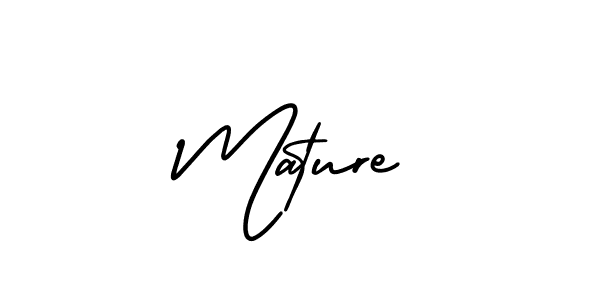 Use a signature maker to create a handwritten signature online. With this signature software, you can design (AmerikaSignatureDemo-Regular) your own signature for name Mature. Mature signature style 3 images and pictures png