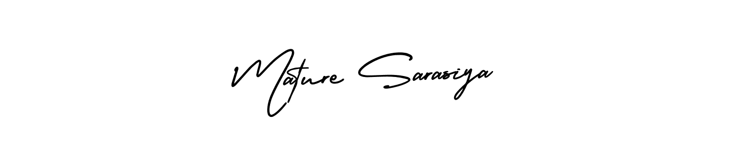 Design your own signature with our free online signature maker. With this signature software, you can create a handwritten (AmerikaSignatureDemo-Regular) signature for name Mature Sarasiya. Mature Sarasiya signature style 3 images and pictures png