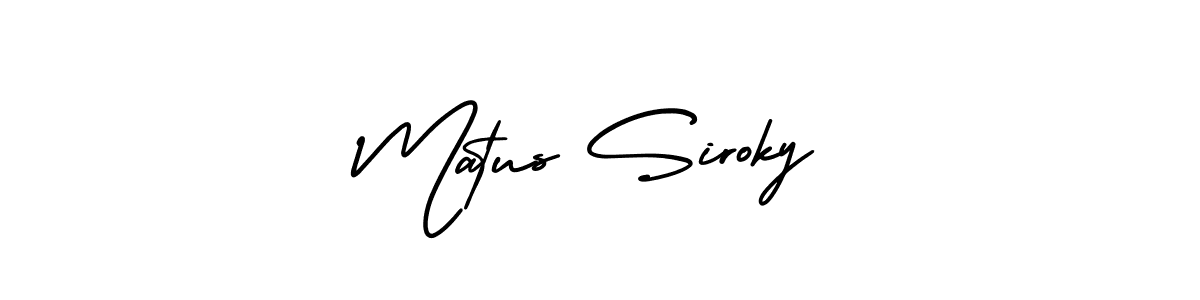 How to make Matus Siroky name signature. Use AmerikaSignatureDemo-Regular style for creating short signs online. This is the latest handwritten sign. Matus Siroky signature style 3 images and pictures png