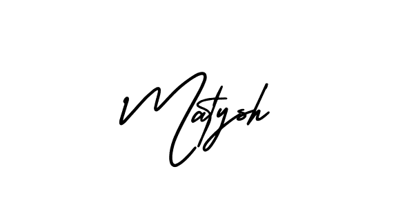 How to make Matysh name signature. Use AmerikaSignatureDemo-Regular style for creating short signs online. This is the latest handwritten sign. Matysh signature style 3 images and pictures png