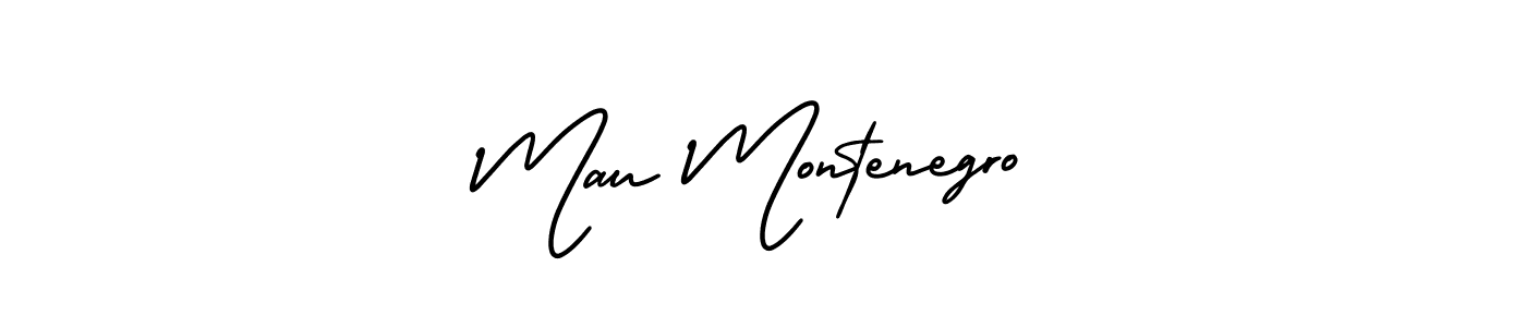 Use a signature maker to create a handwritten signature online. With this signature software, you can design (AmerikaSignatureDemo-Regular) your own signature for name Mau Montenegro. Mau Montenegro signature style 3 images and pictures png