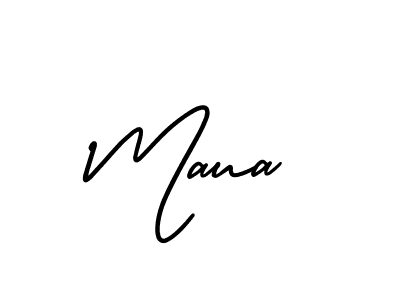 Design your own signature with our free online signature maker. With this signature software, you can create a handwritten (AmerikaSignatureDemo-Regular) signature for name Maua. Maua signature style 3 images and pictures png