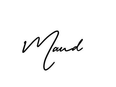 Design your own signature with our free online signature maker. With this signature software, you can create a handwritten (AmerikaSignatureDemo-Regular) signature for name Maud. Maud signature style 3 images and pictures png