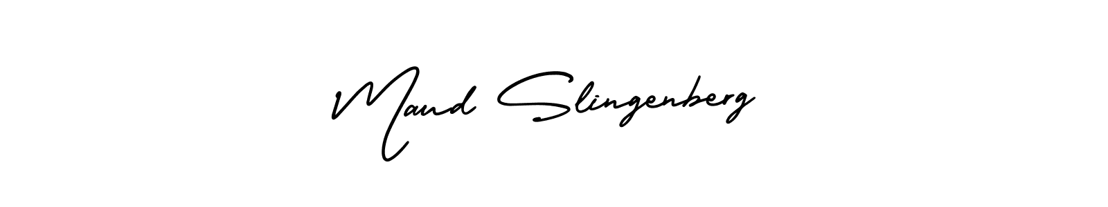 Also You can easily find your signature by using the search form. We will create Maud Slingenberg name handwritten signature images for you free of cost using AmerikaSignatureDemo-Regular sign style. Maud Slingenberg signature style 3 images and pictures png