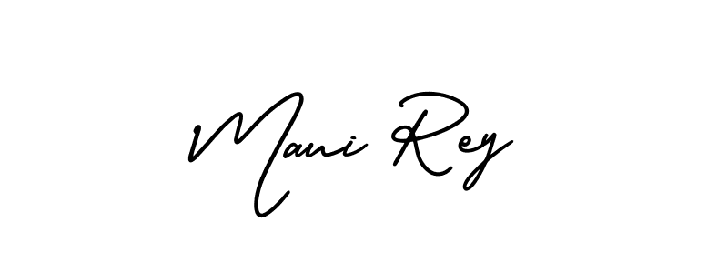 Design your own signature with our free online signature maker. With this signature software, you can create a handwritten (AmerikaSignatureDemo-Regular) signature for name Maui Rey. Maui Rey signature style 3 images and pictures png