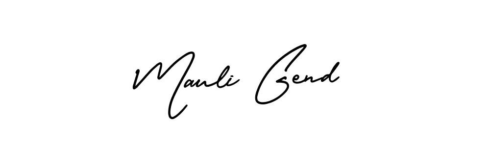 Create a beautiful signature design for name Mauli Gend. With this signature (AmerikaSignatureDemo-Regular) fonts, you can make a handwritten signature for free. Mauli Gend signature style 3 images and pictures png
