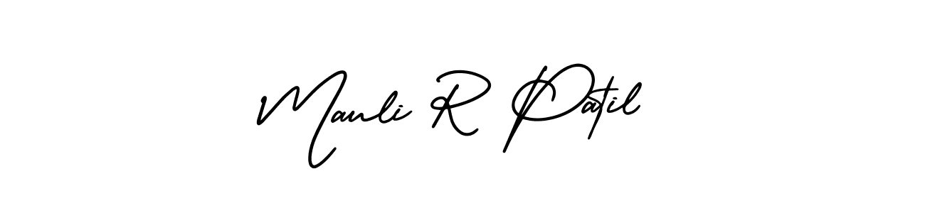Create a beautiful signature design for name Mauli R Patil. With this signature (AmerikaSignatureDemo-Regular) fonts, you can make a handwritten signature for free. Mauli R Patil signature style 3 images and pictures png