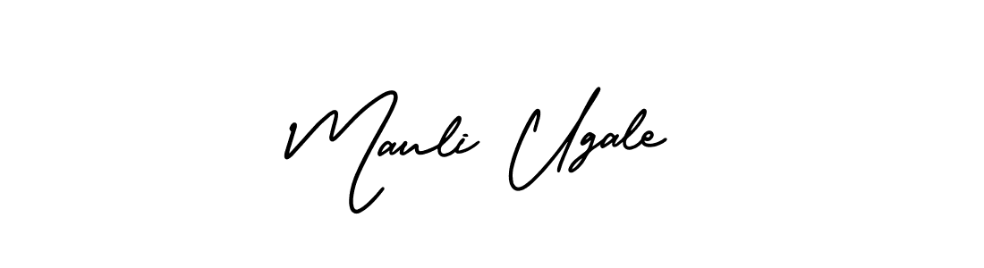 It looks lik you need a new signature style for name Mauli Ugale. Design unique handwritten (AmerikaSignatureDemo-Regular) signature with our free signature maker in just a few clicks. Mauli Ugale signature style 3 images and pictures png