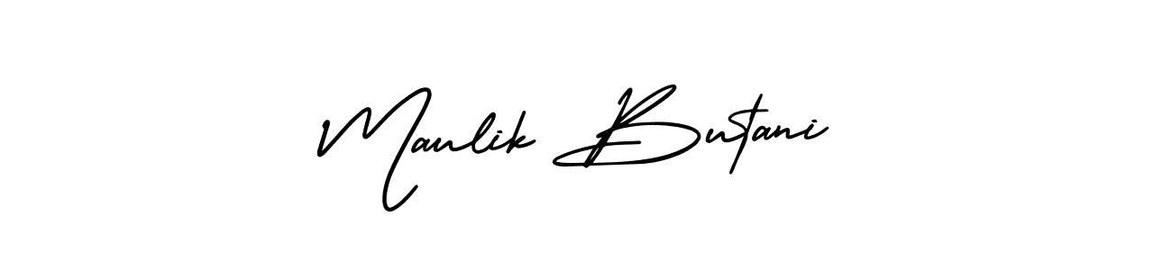 Create a beautiful signature design for name Maulik Butani. With this signature (AmerikaSignatureDemo-Regular) fonts, you can make a handwritten signature for free. Maulik Butani signature style 3 images and pictures png
