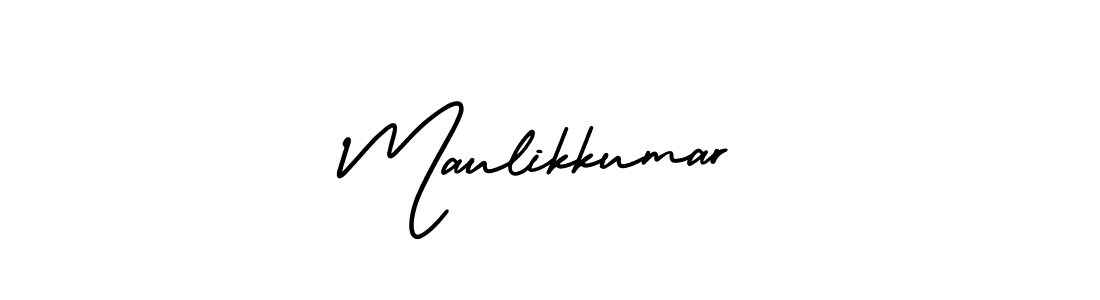 How to make Maulikkumar signature? AmerikaSignatureDemo-Regular is a professional autograph style. Create handwritten signature for Maulikkumar name. Maulikkumar signature style 3 images and pictures png