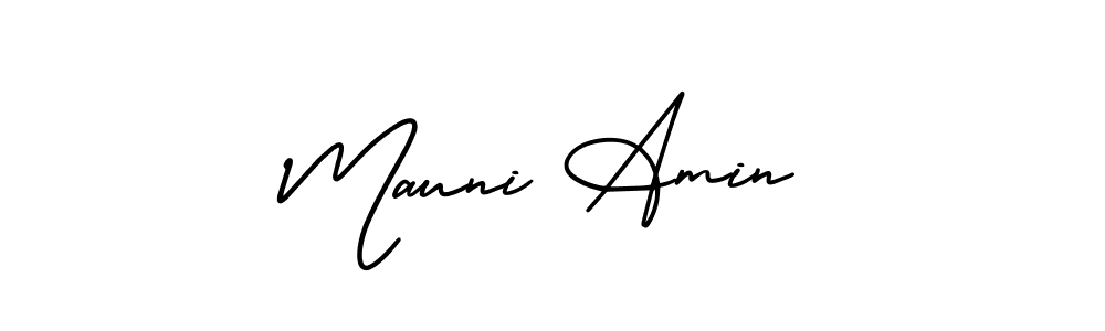 Design your own signature with our free online signature maker. With this signature software, you can create a handwritten (AmerikaSignatureDemo-Regular) signature for name Mauni Amin. Mauni Amin signature style 3 images and pictures png