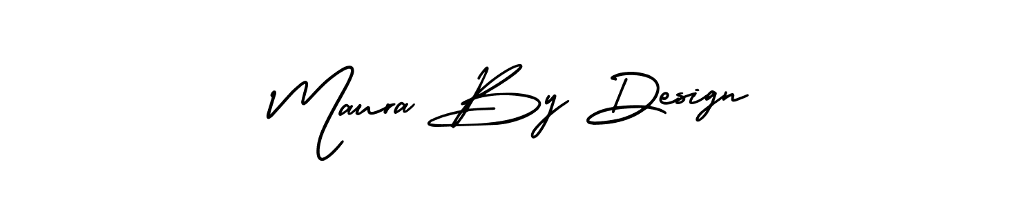 It looks lik you need a new signature style for name Maura By Design. Design unique handwritten (AmerikaSignatureDemo-Regular) signature with our free signature maker in just a few clicks. Maura By Design signature style 3 images and pictures png