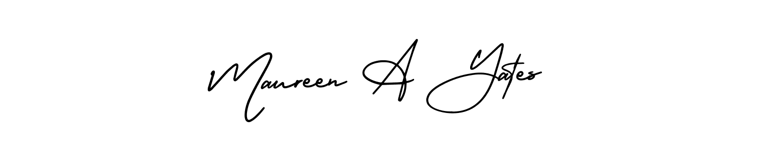 if you are searching for the best signature style for your name Maureen A Yates. so please give up your signature search. here we have designed multiple signature styles  using AmerikaSignatureDemo-Regular. Maureen A Yates signature style 3 images and pictures png