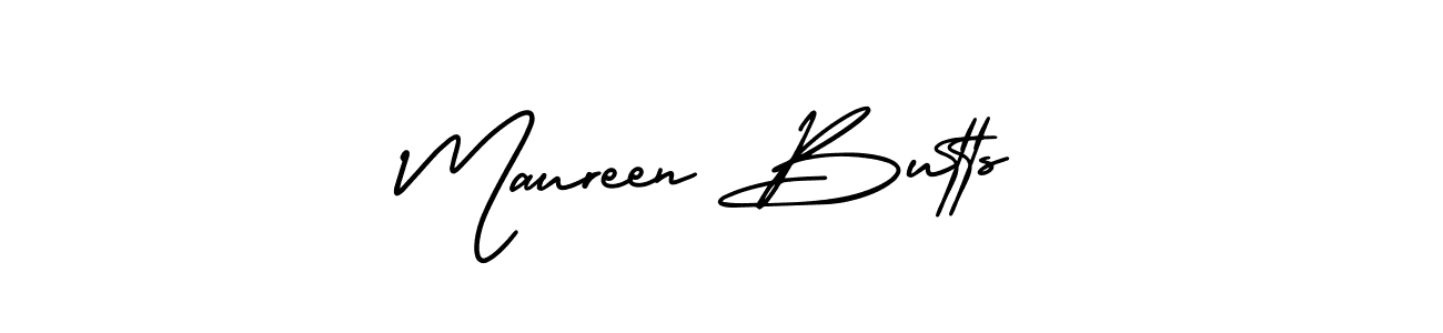 Make a beautiful signature design for name Maureen Butts. With this signature (AmerikaSignatureDemo-Regular) style, you can create a handwritten signature for free. Maureen Butts signature style 3 images and pictures png